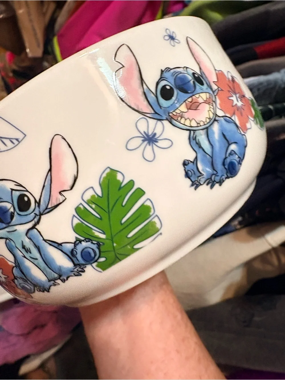 Disney Lilo & Stitch Cream and Black Ceramic Bowl